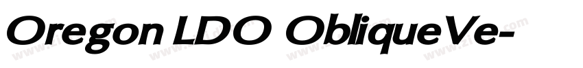 Oregon LDO ObliqueVe字体转换